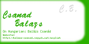 csanad balazs business card