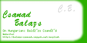 csanad balazs business card